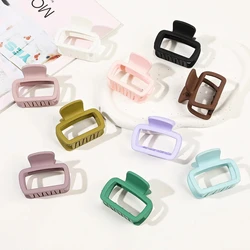 Solid Color Square Small Hair Claws Geometry Clips Hairpins Barrettes for Women Girls Accessories Headwear Wholesale New Fashion