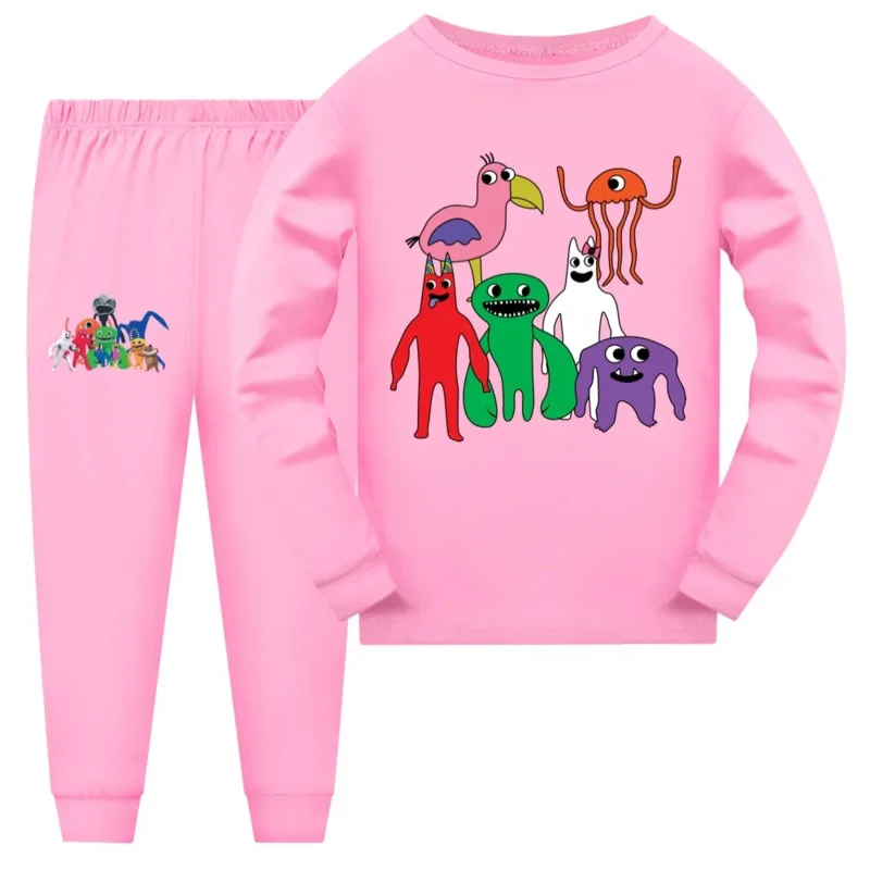 Bear's Den Boys Clothes Garden of Banban Children Pants Set Cartoon Sleepwear Kids Pajamas for Girls Toddler B New 2025
