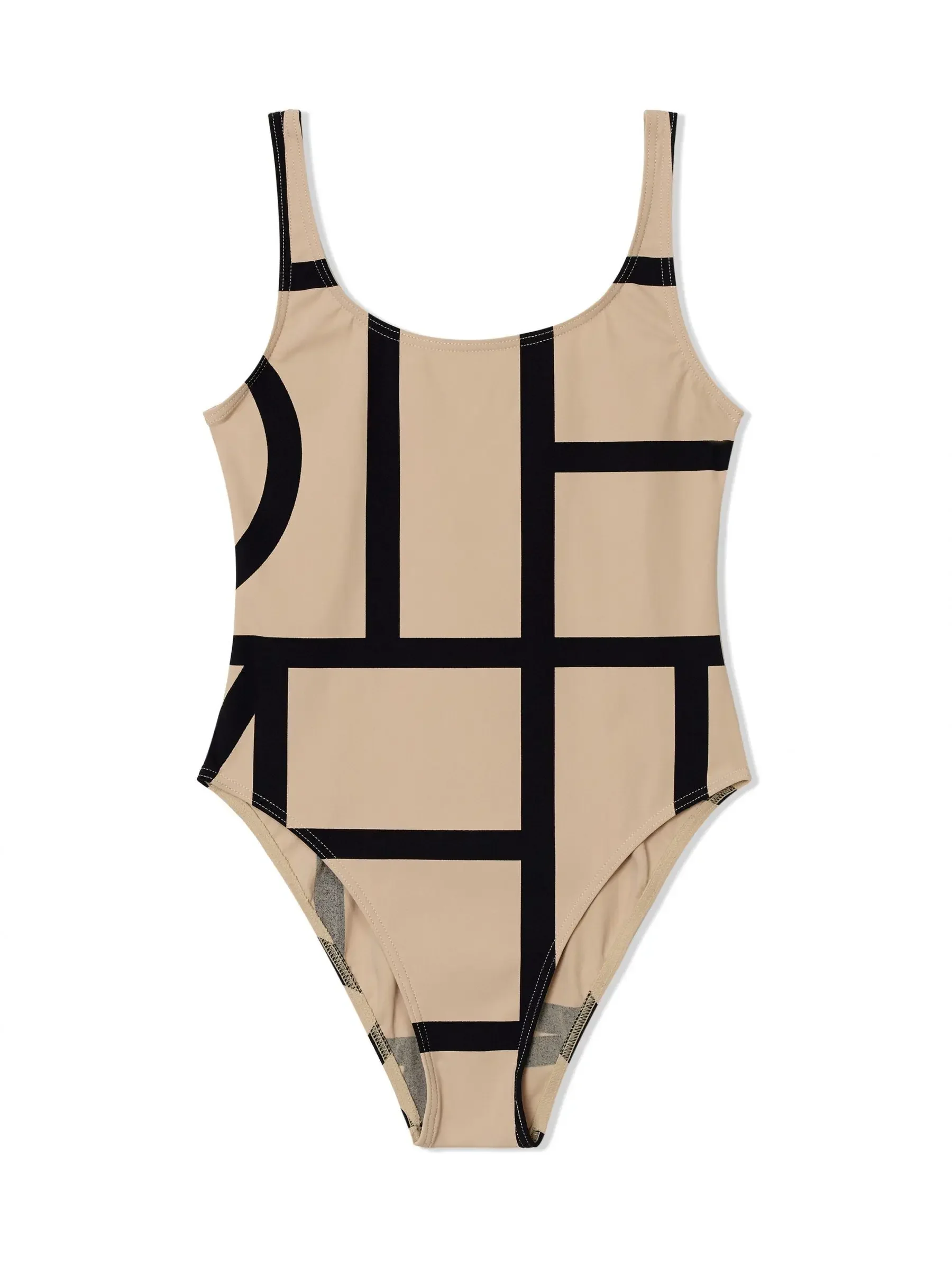 2024 New Women Sexy Sand Swimsuit Sleeveless Print Female Holiday One Piece Playsuit Designer Famous Brands Bodysuit for Summer