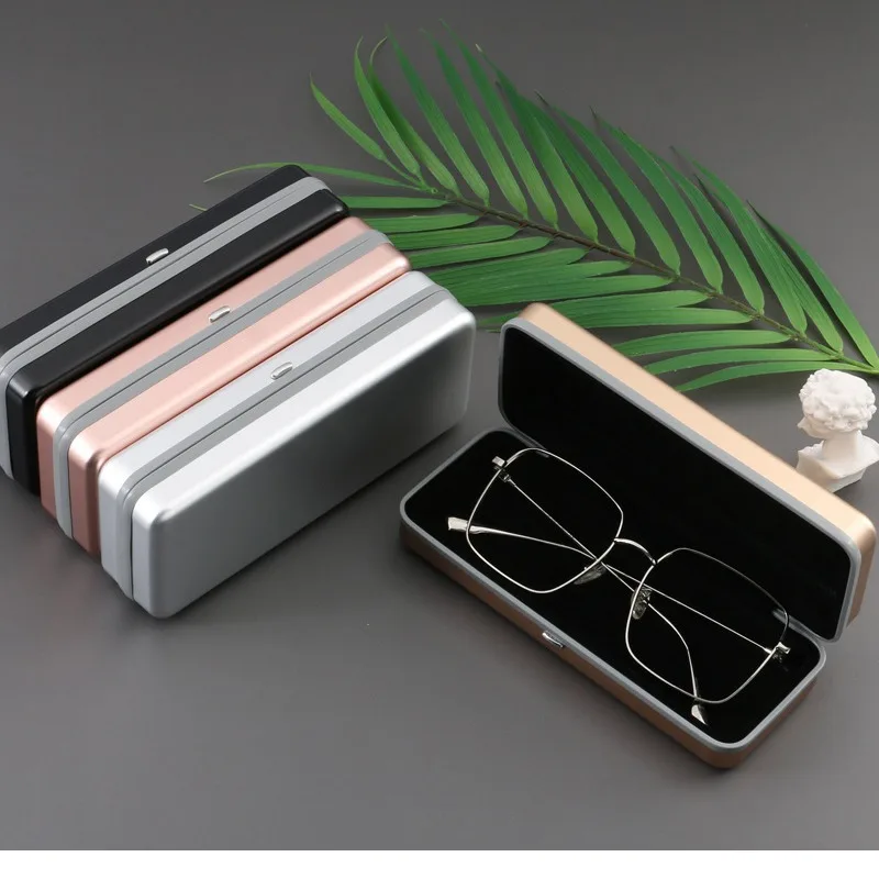 New Japanese Styles High Quality Aluminum Metal Glasses Case Presbyopia Myopia Sunglasses Box Protection Glasses Storage