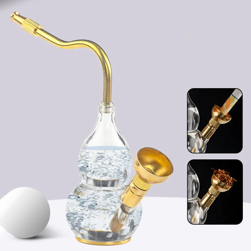 

2026 New Dual Cigarette Tobacco Smoking Pipe Water Filter Pipe Mini Shisha Hookah Water Pipe Water Bottle Filter Smoking Tobacco