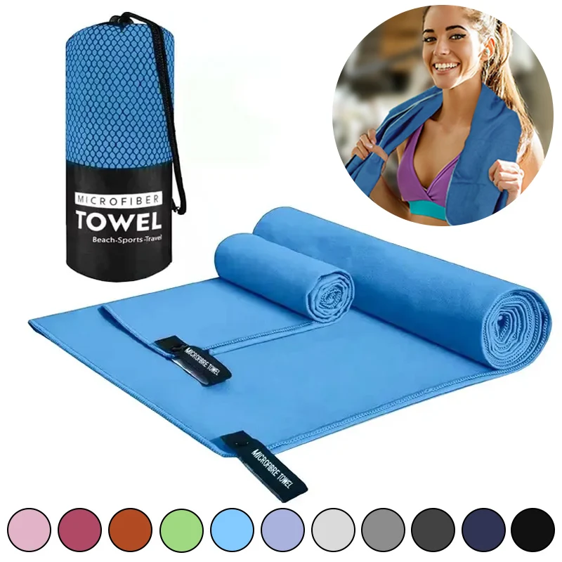 Asciugamano sportivo in microfibra ad asciugatura rapida 80 x160cm asciugamano sportivo morbido e confortevole Running Yoga FitnessOutdoor Camping escursionismo asciugamani da spiaggia