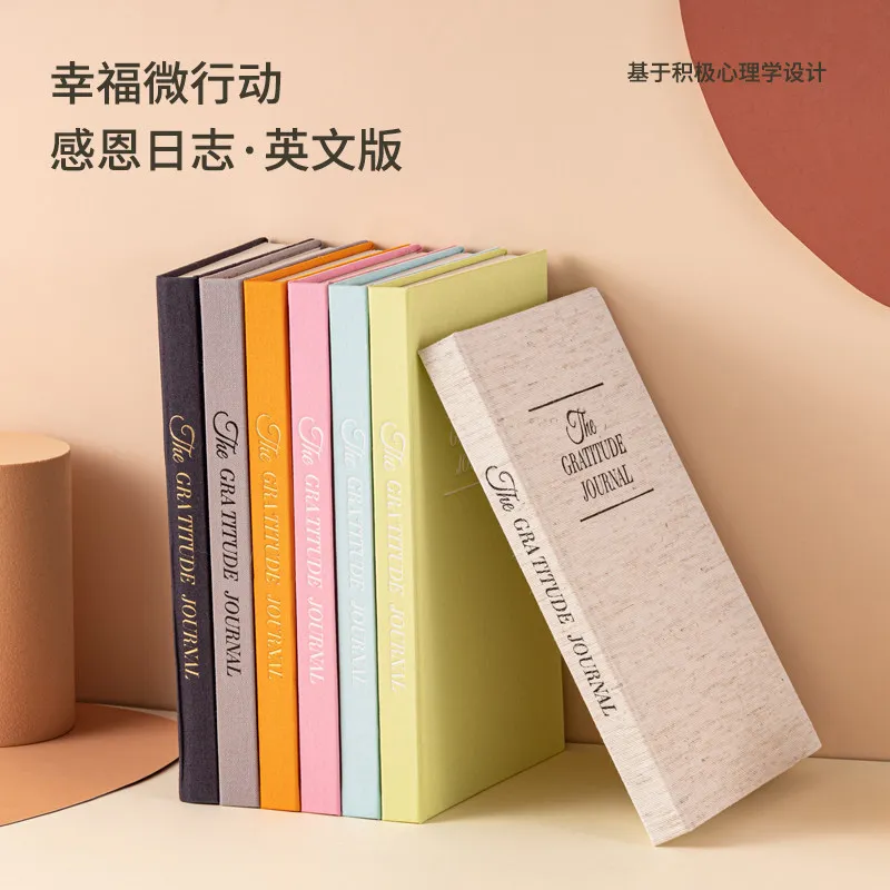 The Gratitude Journal English Version Positive Psychology Happiness Daily Notebook Self Care Reflection Diary