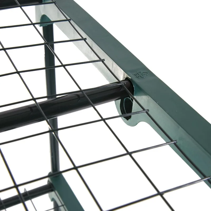 Mini serre à 4 niveaux - Serre portable avec cadre antirouille et couvercle en PVC pour intérieur/extérieur - 27,5 x 19 x 63 pouces Vert