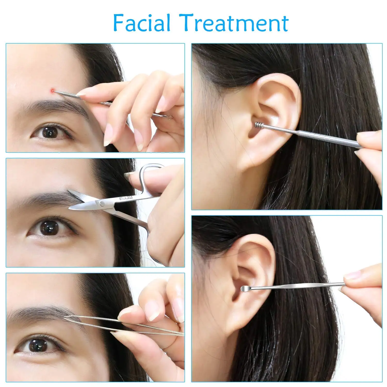 19 in 1 Professional Nail Clippers Pedicure Kit, Manicure Tool Kit, Stainless Steel Facial Grooming Set Kit, Gift Idea for Women