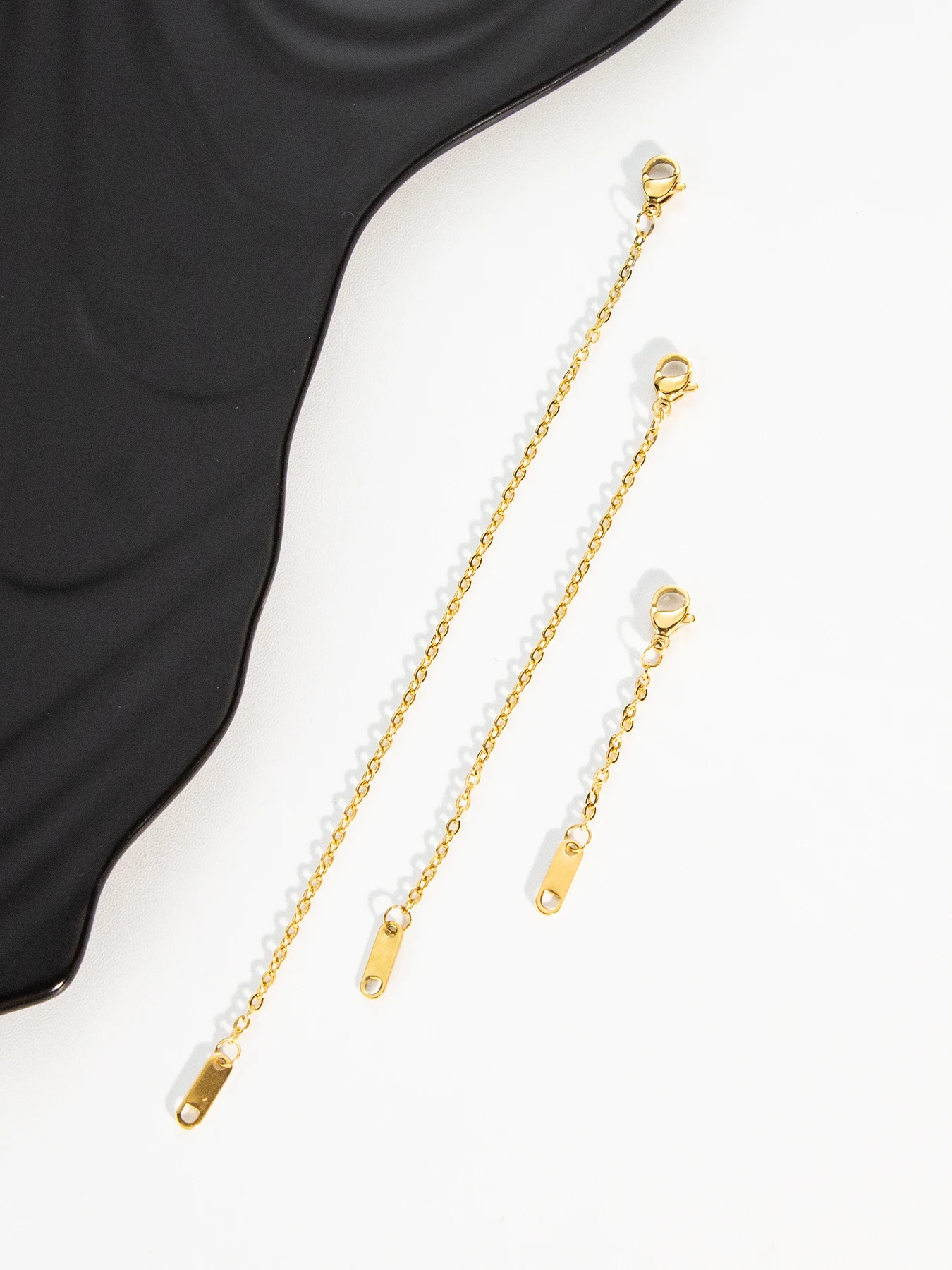 

3Pcs/Set SDA 2/4/6 inch Connection Tail Chain Bracelet Stainless Steel Jewelry Accessories to Increase of Length Extender Chains