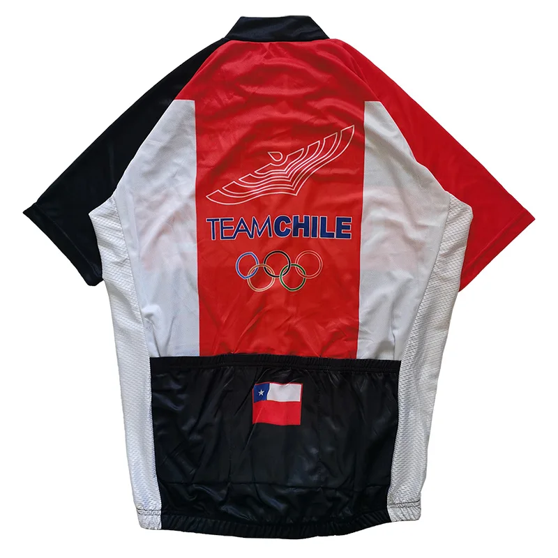 Short Sleeve Cycling Jersey, Chile MTB Sweater, Downhill Top, Anti-slip Shirt Out, Black Sports, Framed, Bike Clothes, Road Wear