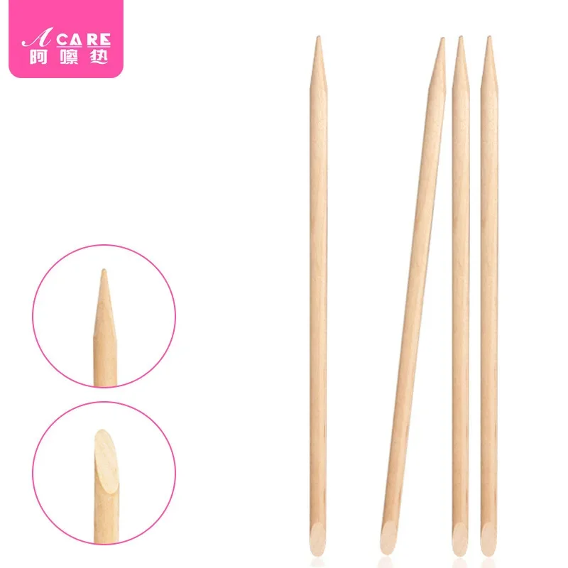 Dx01/Beech sticks/A1PQ0-Orange Stick เครื่องมือกดจุดเจาะเล็บ Stick ซ่อมเล็บ Stick เล็บตะเข็บเล็บกําจัด C