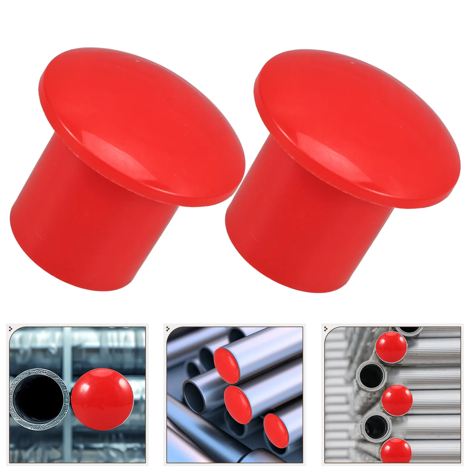 

12 pcs Rebar Safety Caps Red Plastic Mushroom End Protectors For Construction Reinforcement Protection Stakes Covers Pile Tips