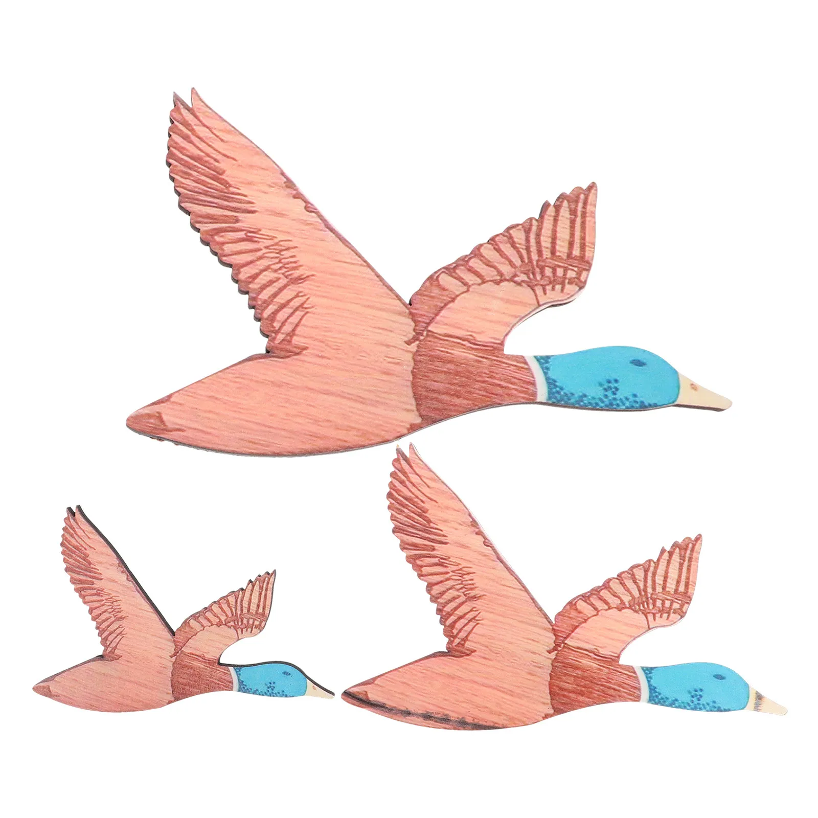

3Pcs Rustic Wooden Duck Wall Art Stable Farmhouse Wall Decor Vintage Wood Hanging Ornament Living Room Garden Office