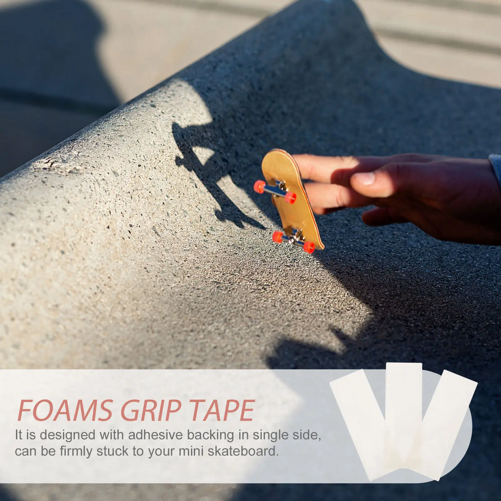 

3 Sheets Professional Foams Grip Sticker Fingerboard Pad Single-Side Adhesive Strong Hold Comfortable Control Smooth Handling