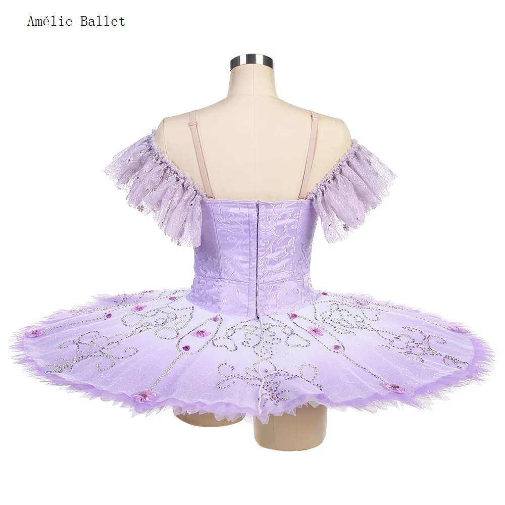 B23062 Off Shoulder Ombre Purple Professional Platter Tutu Custom Made Girls & Women Ballerina Performance or Competition Dress