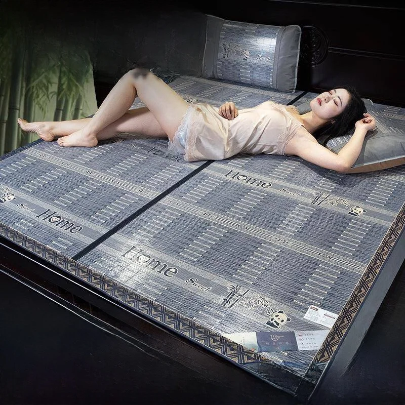 

Double-Sided Bamboo Cooling Mat 2025 New Style for Students Dormitory Single Use Winter Summer Home Use Foldable Mat