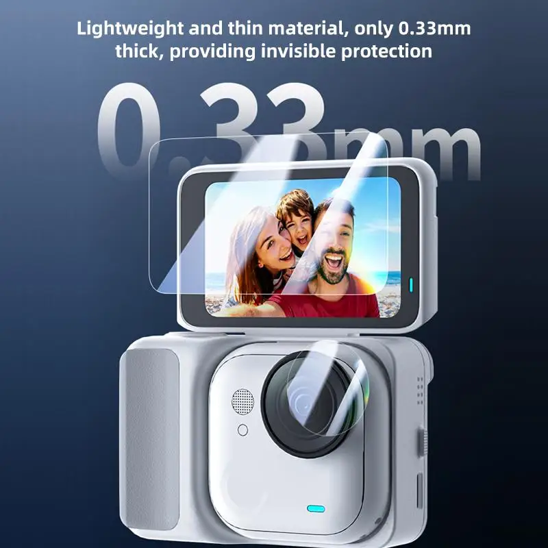 PULUZ 2 in 1 Screen + Lens Tempered Glass Film For Insta360 GO Ultra Action Camera Accessories