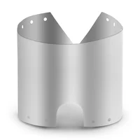 Protector de Viento para Estufa de Camping, Ultraligero, Ultrafino, de Titanio, Altura 15cm 19cm, Placa Cortavientos para Exteriores, Protector de Viento para Alcohol