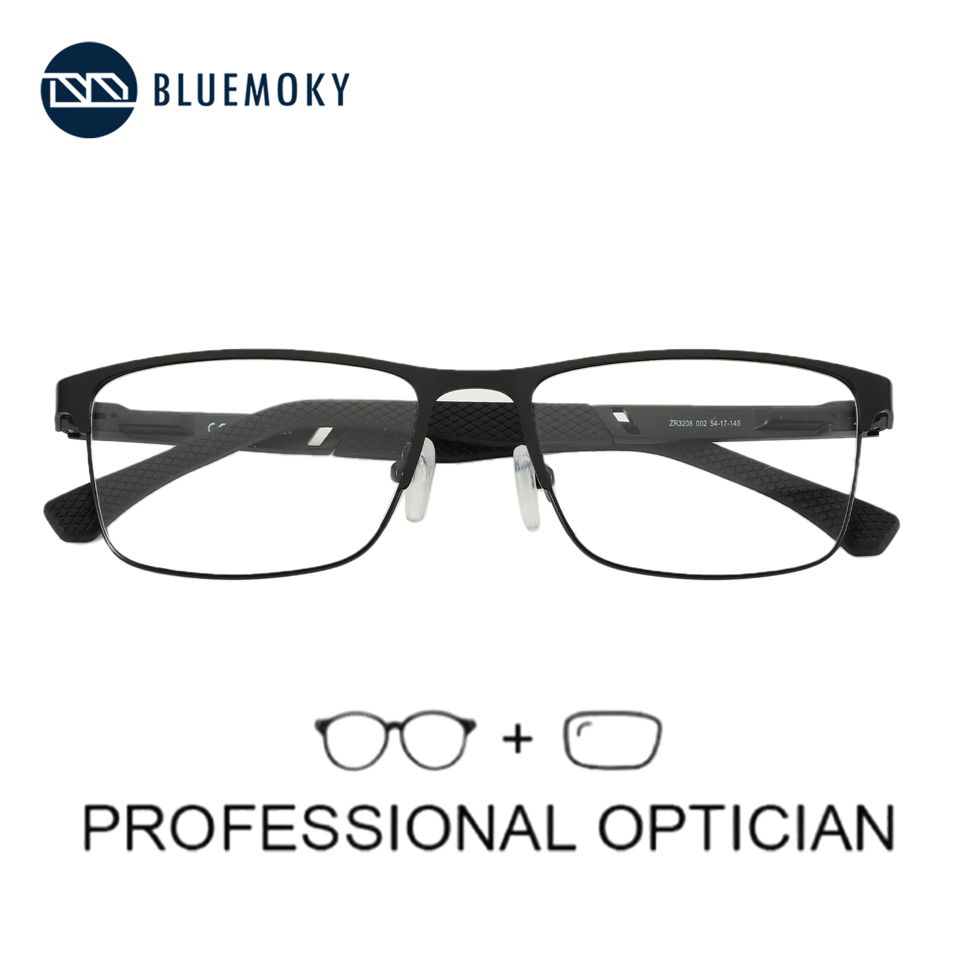 BLUEMOKY High Quality Carbon Fiber Prescription Glasses Fashion Square Progressive/Myopia/Hyperopia Optical Eyeglasses For Men