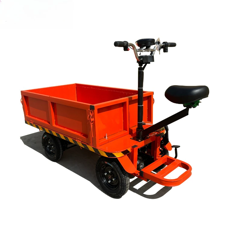 Highly Efficient Electric Flatbed Transport Cart New Steel Lifting Load Cart For Restaurant And Manufacturing Industries