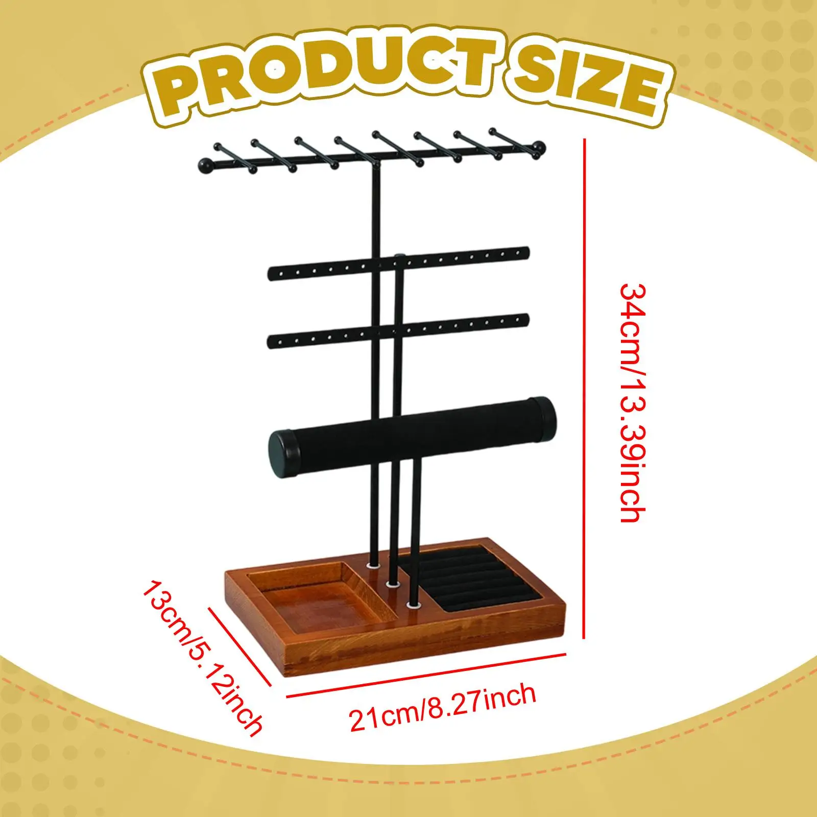 حامل المجوهرات حامل عرض المجوهرات حامل سوار صينية متعدد الوظائف لمتجر الطاولة كونترتوب مضمد #6