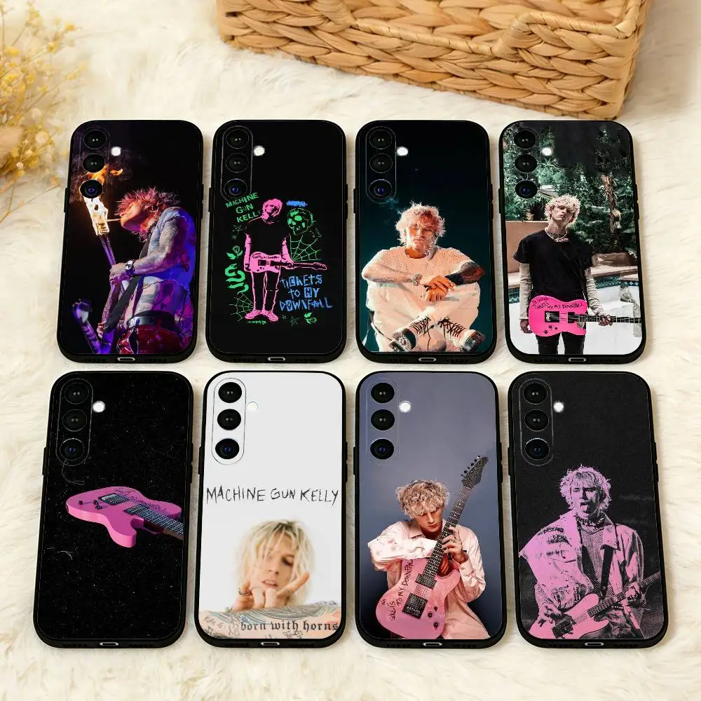 

M-Machine-GUN K-Kelly Singer Phone Case For Samsung A73,72,71,A52,51,40,41,A22,A32,31,A13, Soft Black Shell