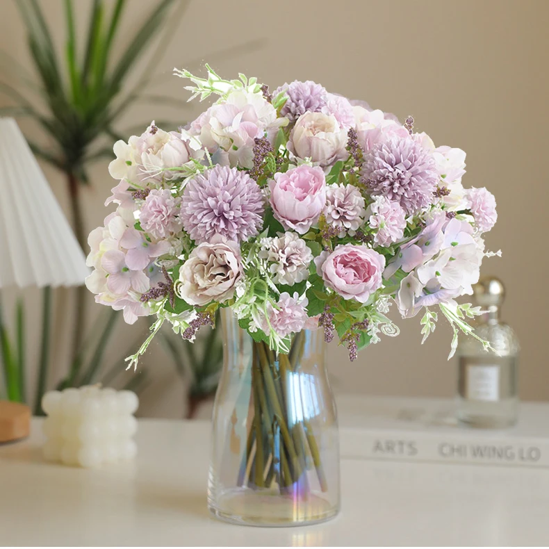 

Peony Daisy Artificial Flowers Silk Bouquet Wedding Home Living Room Decoration Festival Party Ornament DIY Flower Gift