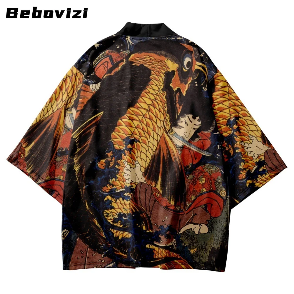 Japanese Style Mount Fuji Print Cosplay Shirt Traditional Kimono Women Men Harajuku Haori Yukata Streetwear Cardigan Clothing