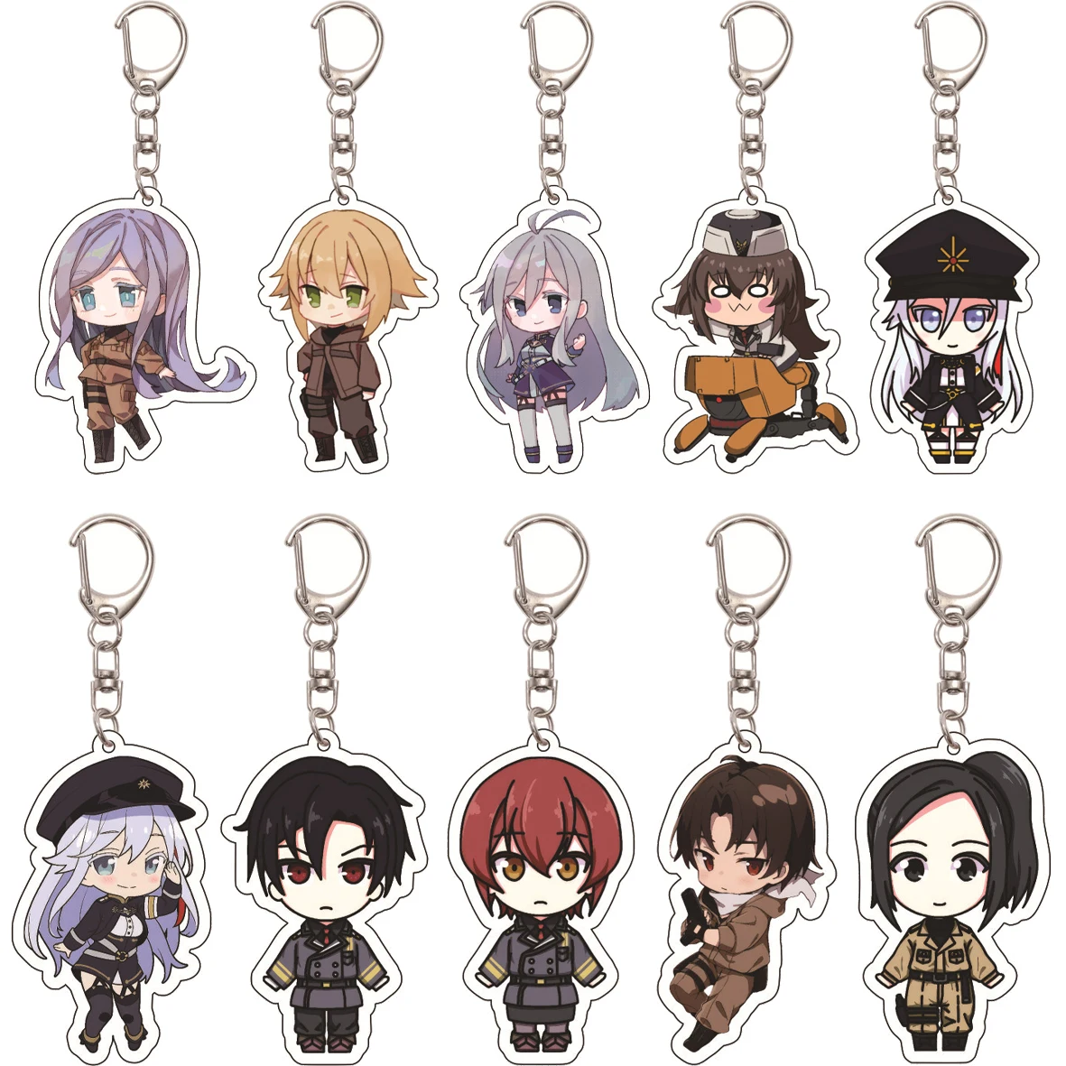 

55MM Anime 86: Eighty-Six Key Chain Vladilena·Milize Shinei·Nouzen Kurena·Kukumila Anju·Emma Raiden·Shuga Acrylic Keychain Gifts