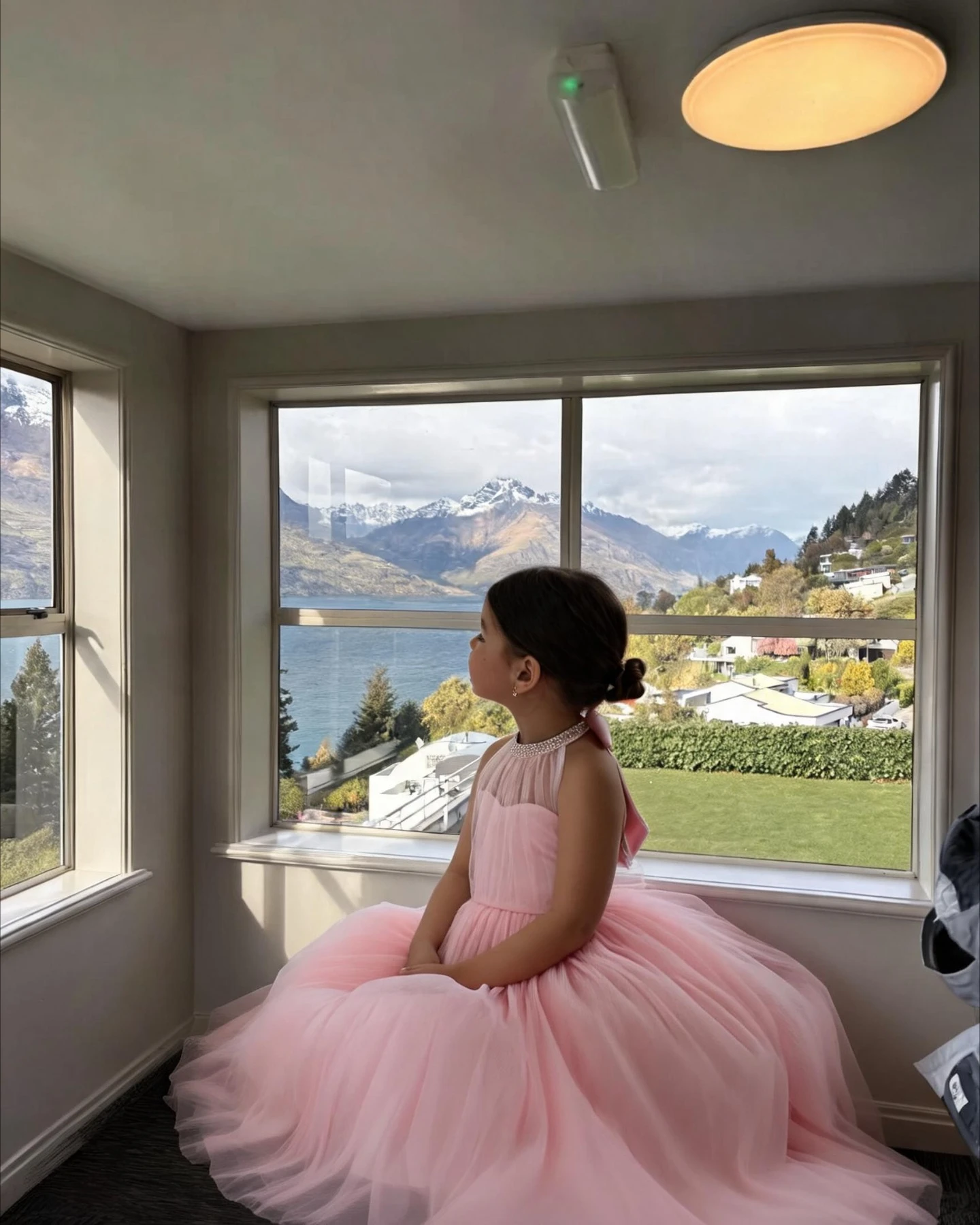 Custom Princess Pink Flower Girl Dresses for Wedding Halter Backless Tulle Ankle Lenght Kids Birthday Party First Communion Gown