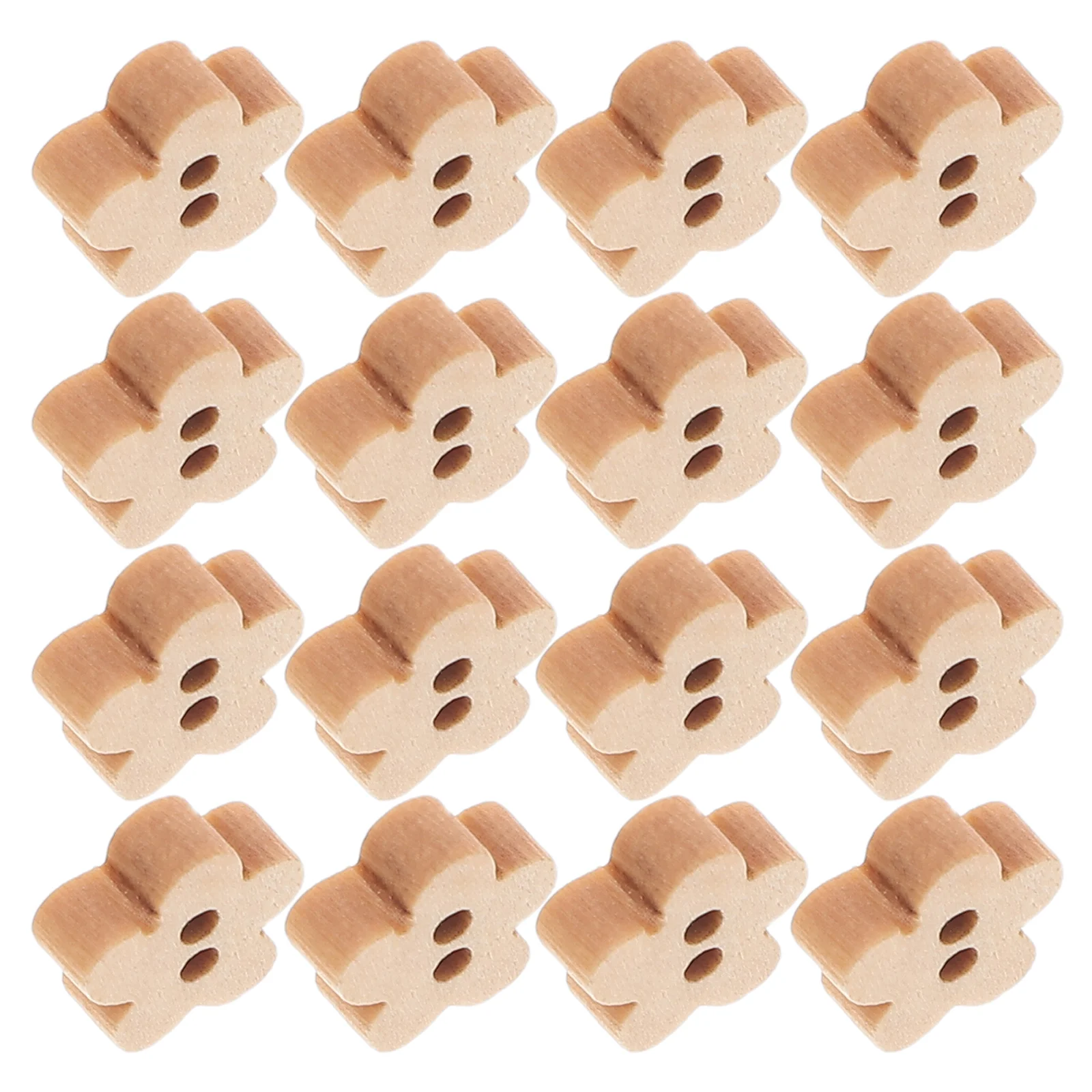 

200Pcs Small Wooden Flower Buttons Natural Wood Texture DIY Buttons for Scrapbooking Coats Bags Accessories Rustic Craft
