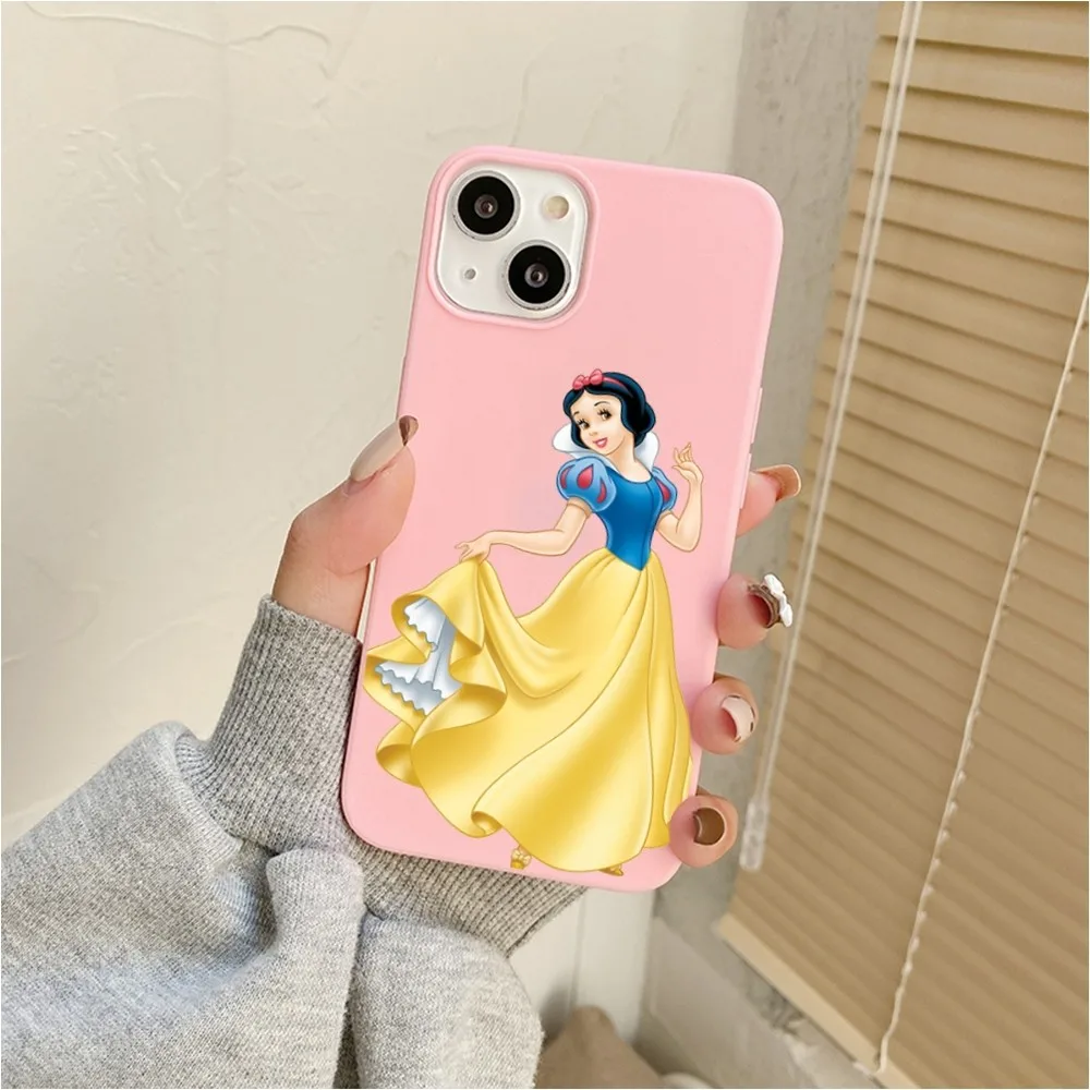 D-Disney S-Snow White Phone Case For Iphone 11 13 14 Pro Max X Xr Xs Max Se2020 12mini Pink Cover Case