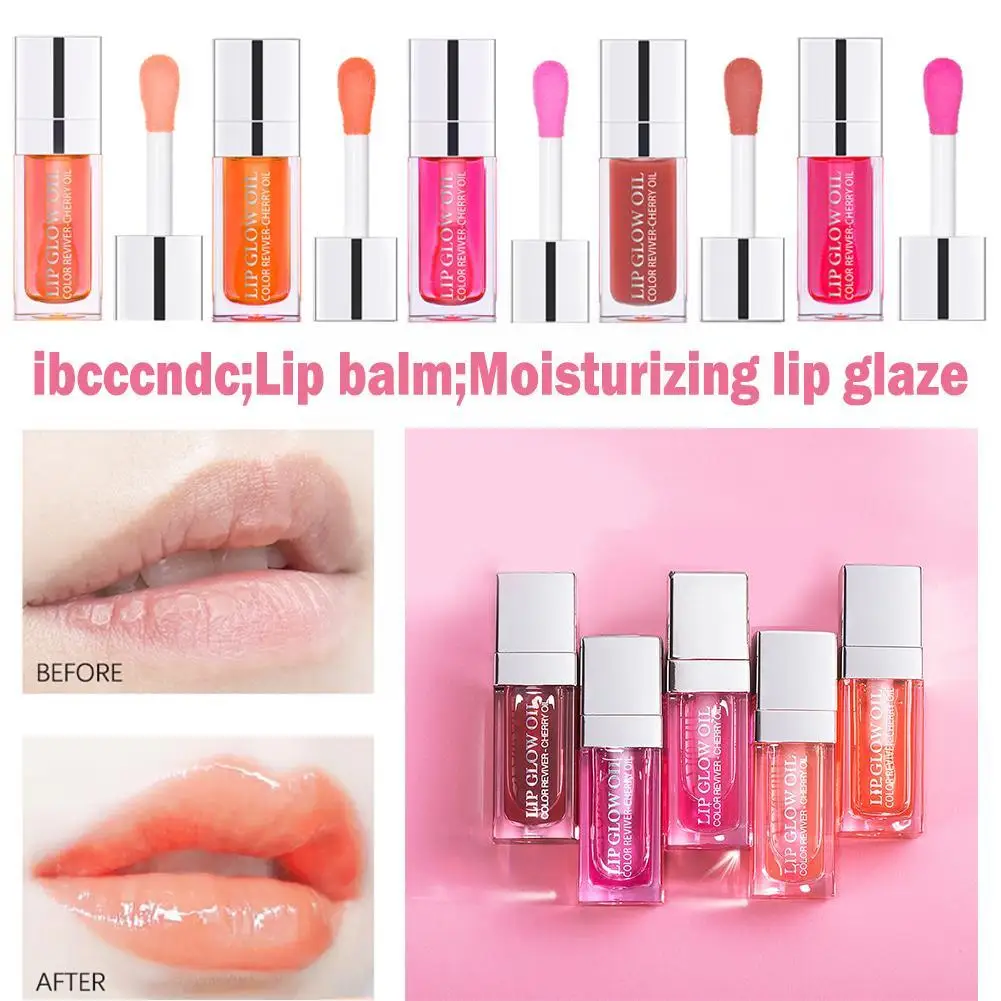 New Lip Oli Plumping Clear Crystal Jelly Hydraterende Voller Olie Getinte Lippen Makeup Sexy Glow Lipgloss Mollige Lip Lip M7G5