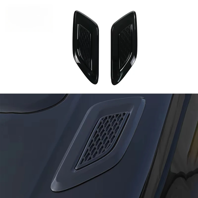 Car Glossy Black Bonnet Dummy Scoop Hood Air Vent Grilles for Land Rover Discovery 5 L462 2017+