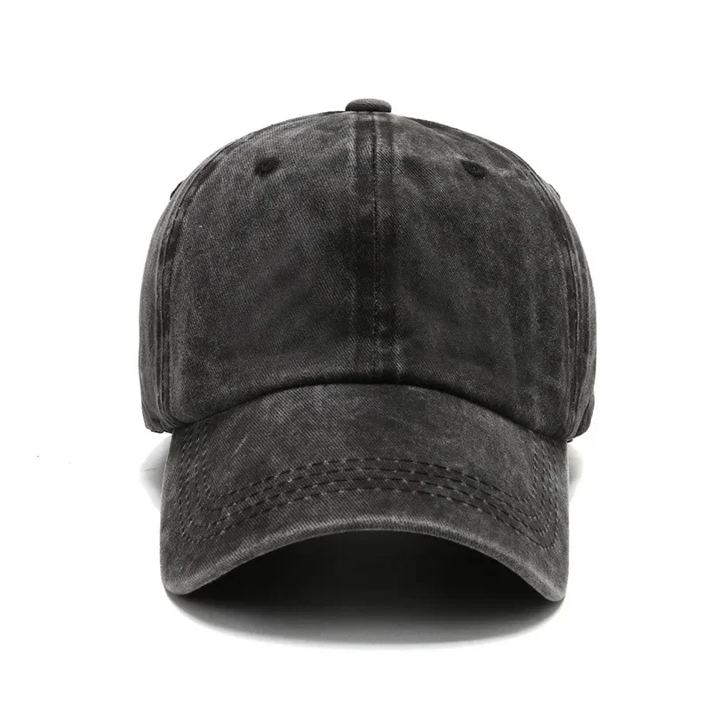 Boné de Beisebol Unissex de Algodão com Aba Reta, Estilo Vintage Simples, para Outono/Inverno, Casual, para Mulheres e Homens