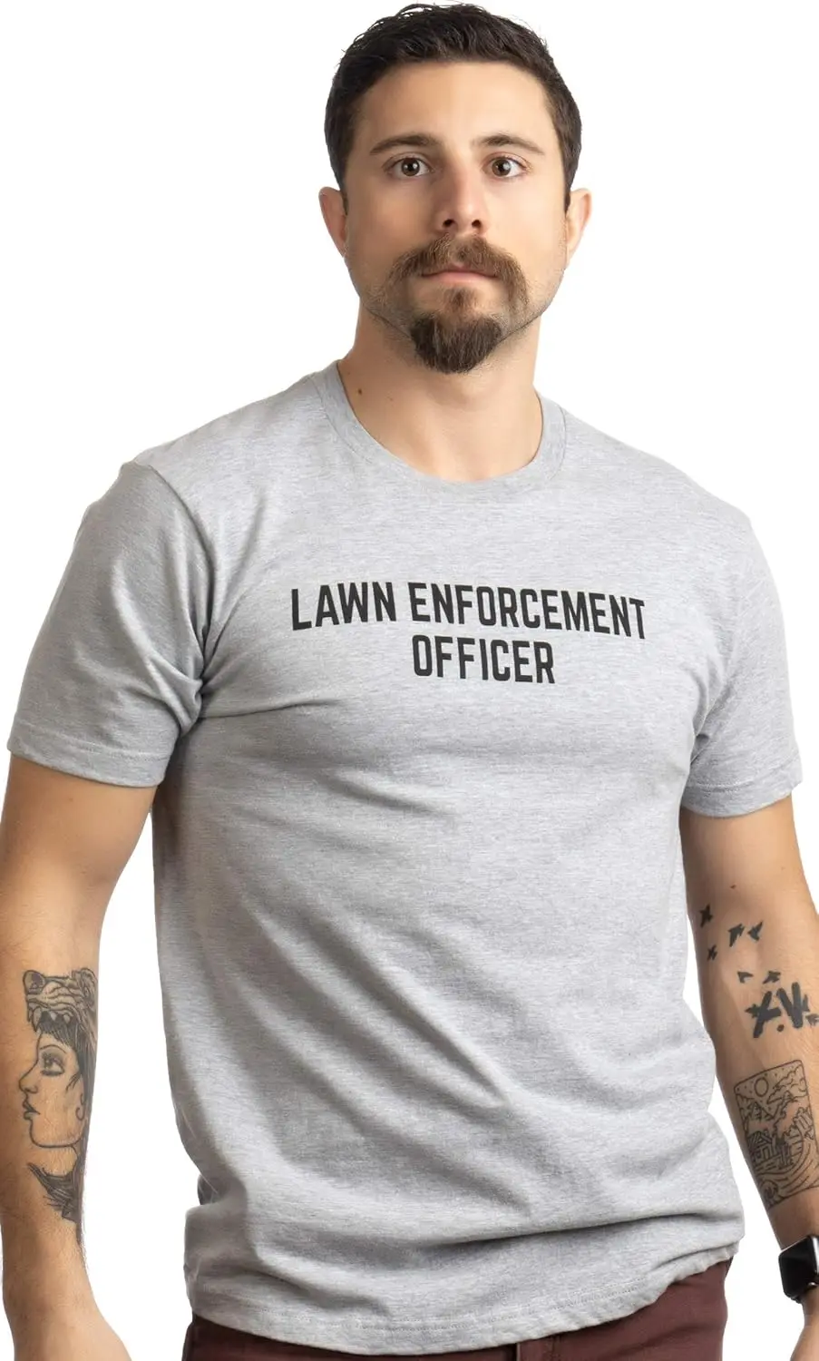 Lawn Enforcement Officer | Dad Joke Funny Landscaper Father Grandpa Men Landscaping T-Shirt