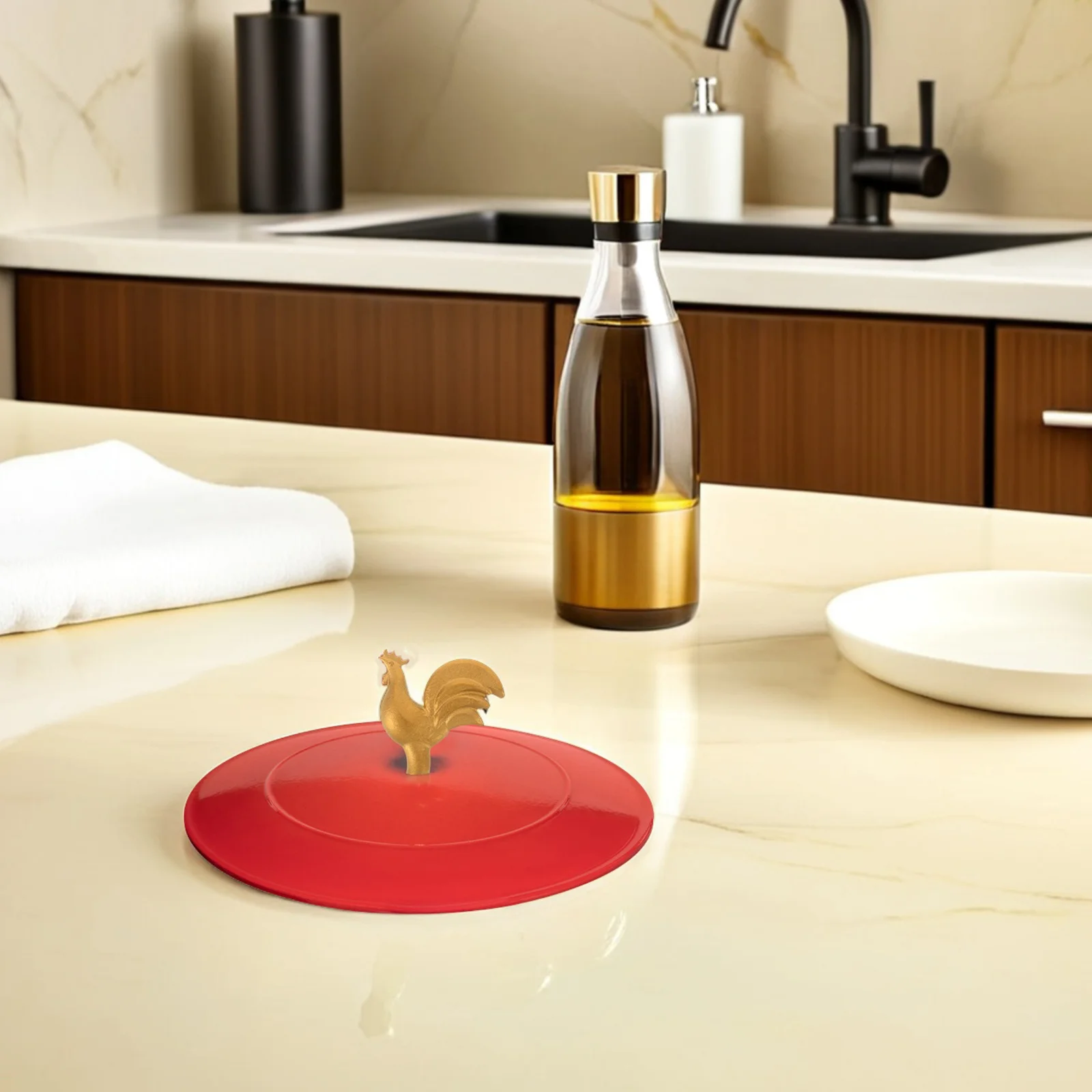 

Cast Iron Pot Lid Handle Cartoon Rooster Shape Heat Resistant Cookware Knob For Saucepan Replacement Kitchen Upgrade Pot Cover