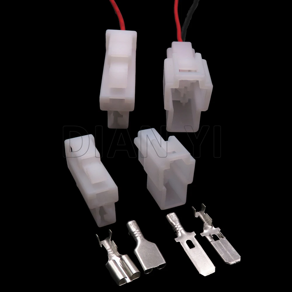 

1 Set 2 Way Starter Auto Unsealed Socket With Terminal MG610043 Car High Current Docking Connector 6070-2471 6070-2481