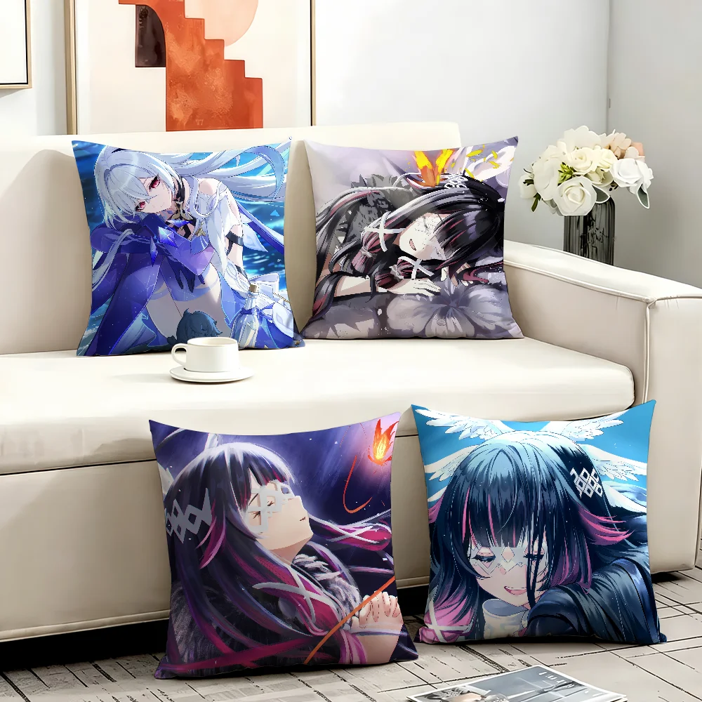 Genshin Impact Columbina  cushion cover Anti-dustmite Sofa Cushion Decorative Office Cover Lounge Area Indoor & Outdoor Use