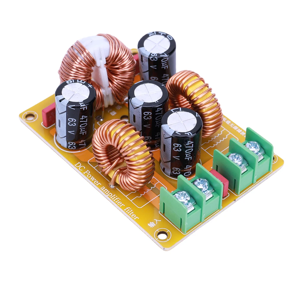 

DC LC EMI Electromagnetic Interference Filter 50V Low-Pass Electromagnetic Interference Module for Car Amplifier Noise Filtering