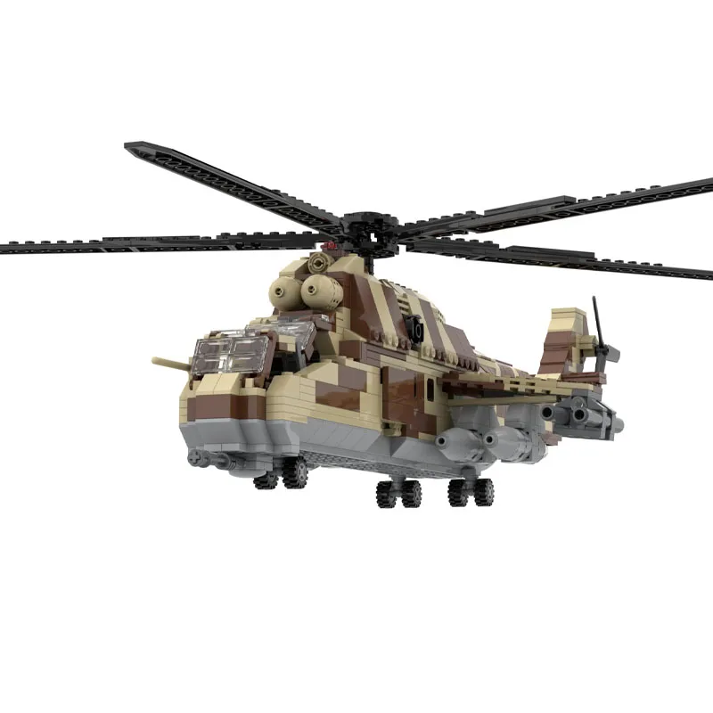 MOC-25288 Bausteinmodell mit urbanem Lufttransporthubschrauber, 833-teilig, kreatives Geburtstagsgeschenkspielzeug für Jungen und Kinder