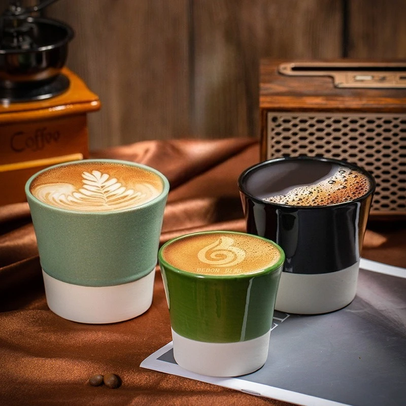 Handmade Arabic Turkish Coffee Cup Ceramic Middle Eastern Espresso Demitasse Color Glaze Traditional Gift Set for Home Cafe