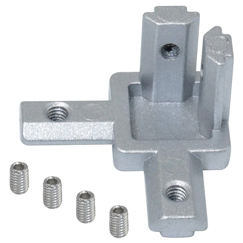 ABGR-32Pc 2020 Series 3 Way End Corner Bracket Connector For European Standard 6Mm T Slot 20X20mm Aluminum Extrusion Profile