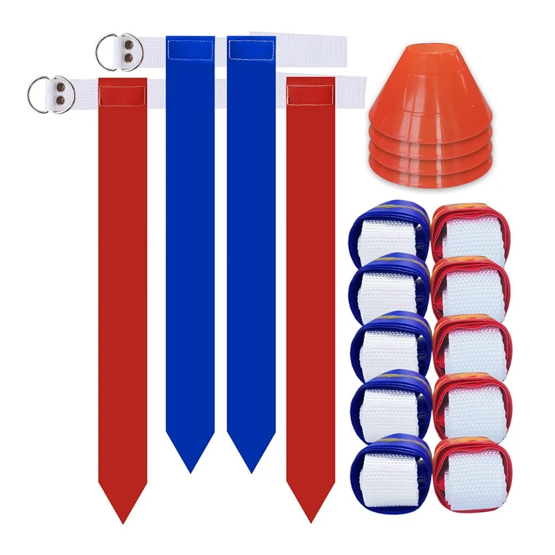 

Flag Football Set, 10 Player Flag Football Belts And Flags Set, Complete Indoor & Outdoor Training Set