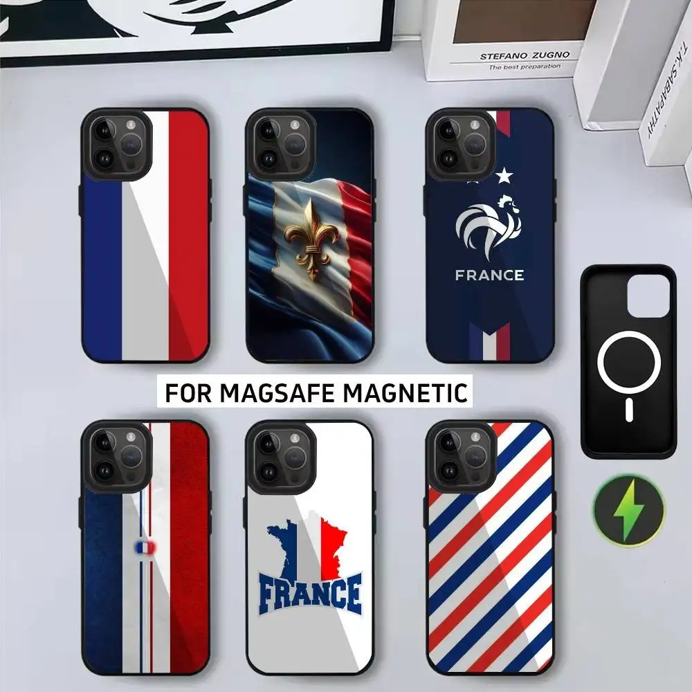 

French Flags Eiffel Tower Phone Case For iPhone17,16,15,14,13,12,11 Plus,Pro Magnetic For Magsafe Wireless Charging