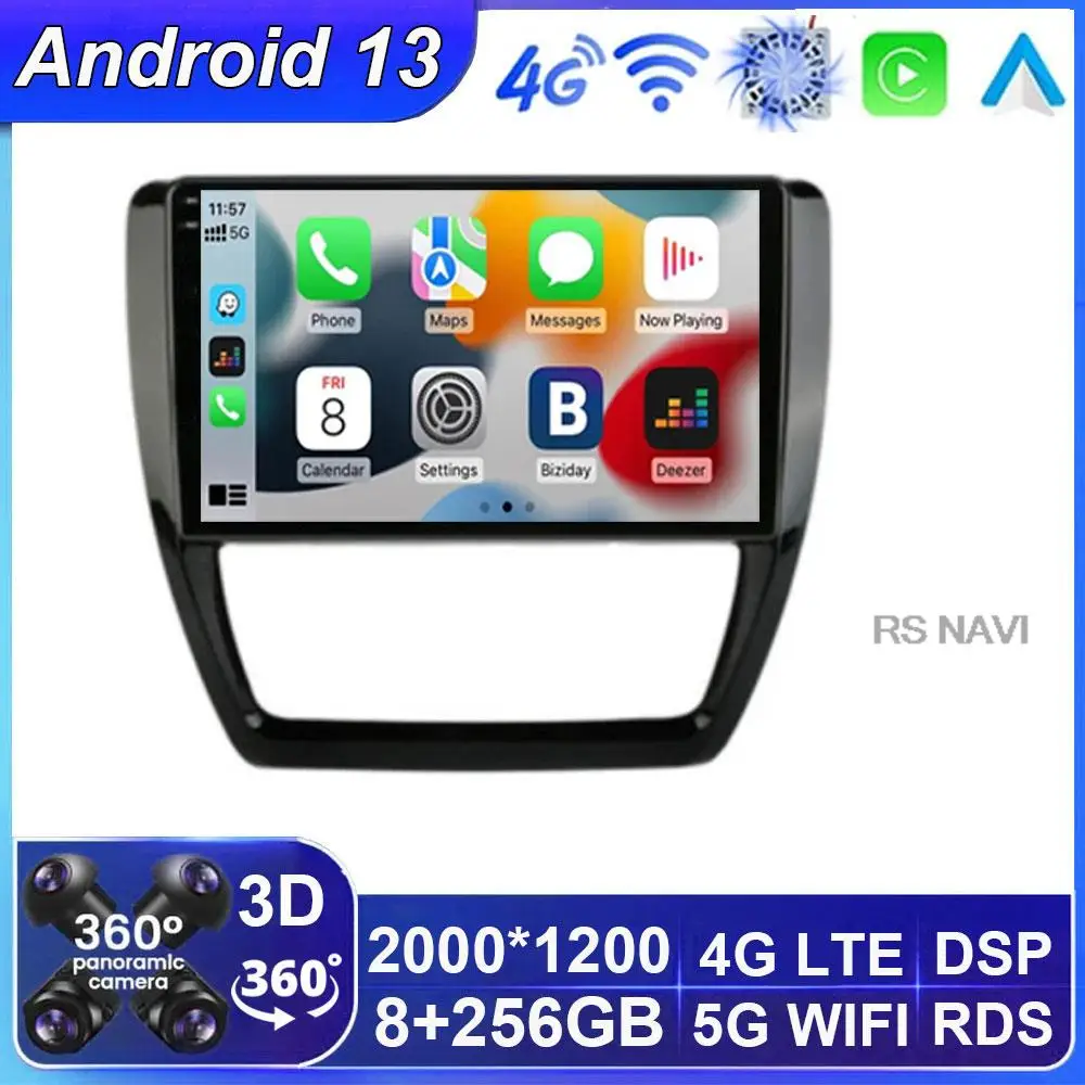 

Android 13 For Volkswagen VW Sagitar Jetta 6 Bora 2011 - 2018 2Din Car Radio Multimedia Player Carplay stereo DVD Head unit