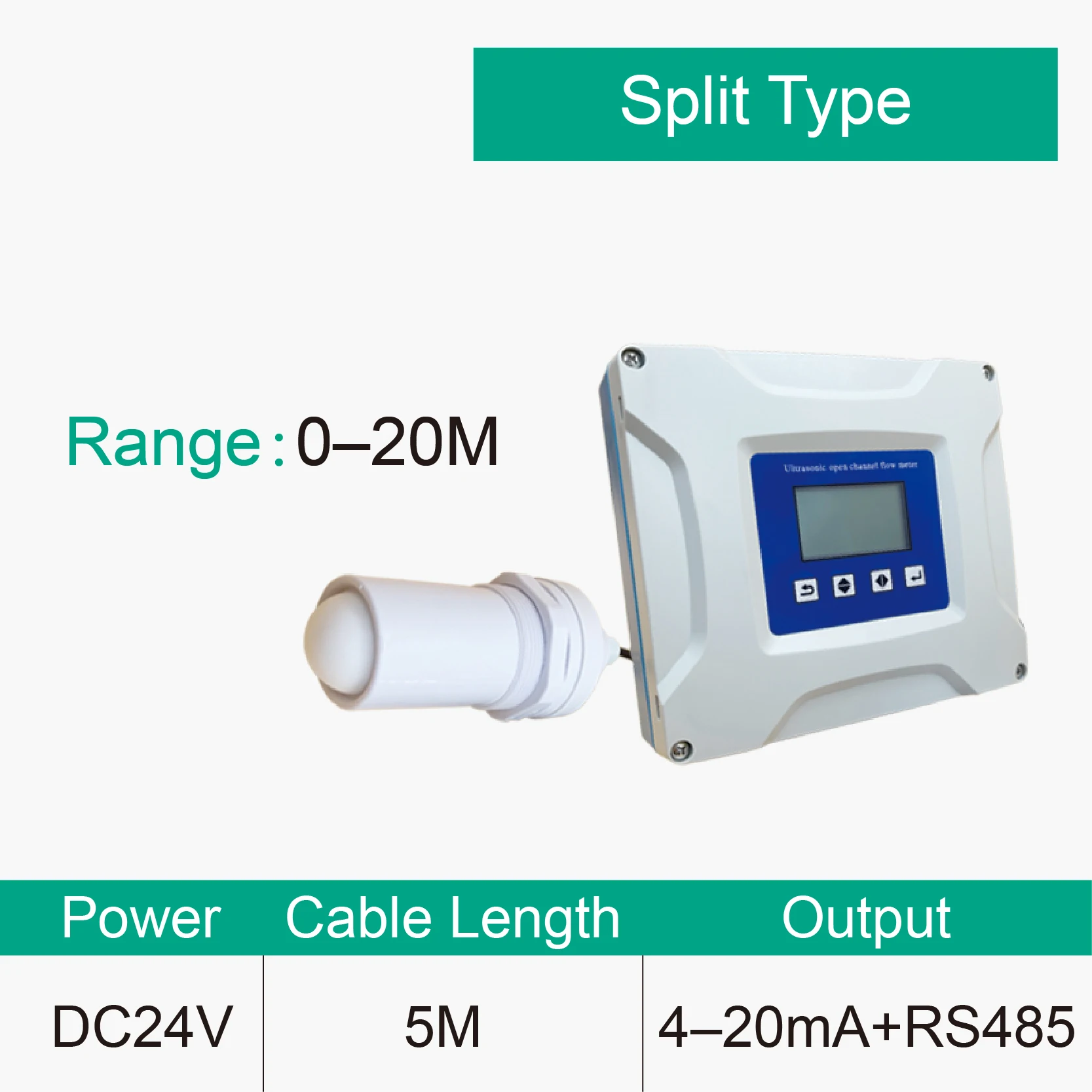80G Radar Level Transmitter 0‑5/10/20 m 4‑20mA RS485 Ultrasonic Level Sensor High Accuracy Water Level Gauge