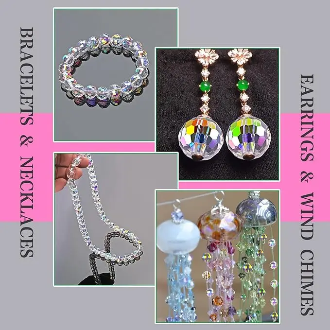 6mm 8mm 10mm Faceted Crystal Glass Beads Multicolor Round Bulk for Jewelry Making Necklace Bracelet Earring