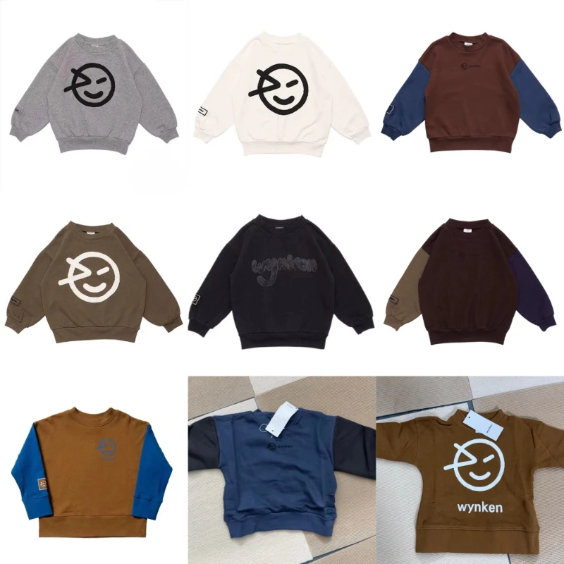 Kid Jumper OUYANG&IVAN Kids Cotton Sweatshirt SS New Children Magenta Velour Clothes Boy Girl Loose Warm Top Sweaters Outwear
