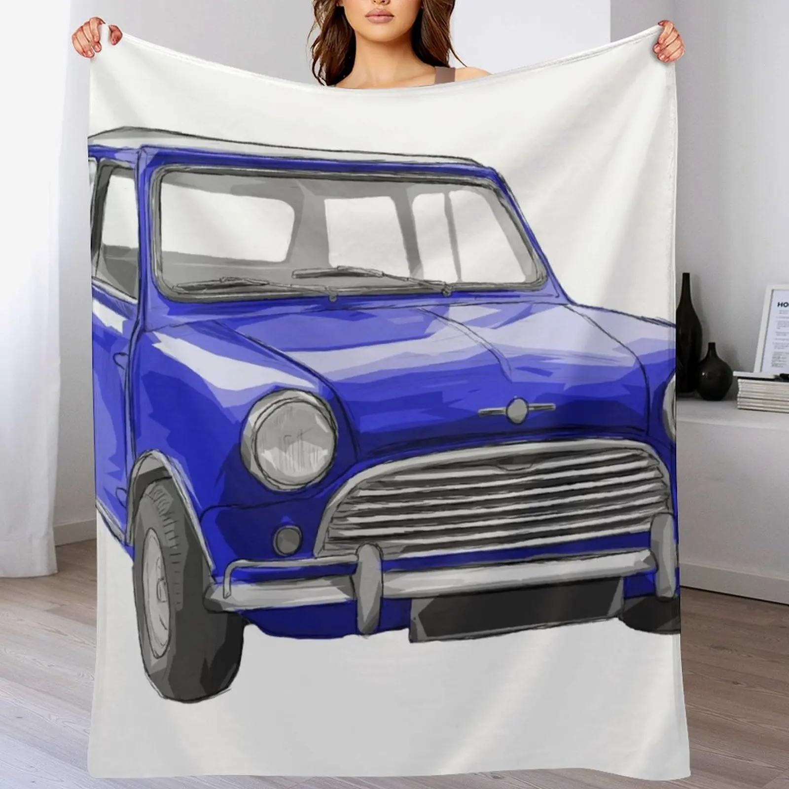 

Classic Mini Blue Throw Blanket Sleeping Bag halloween Soft Big Single Blankets