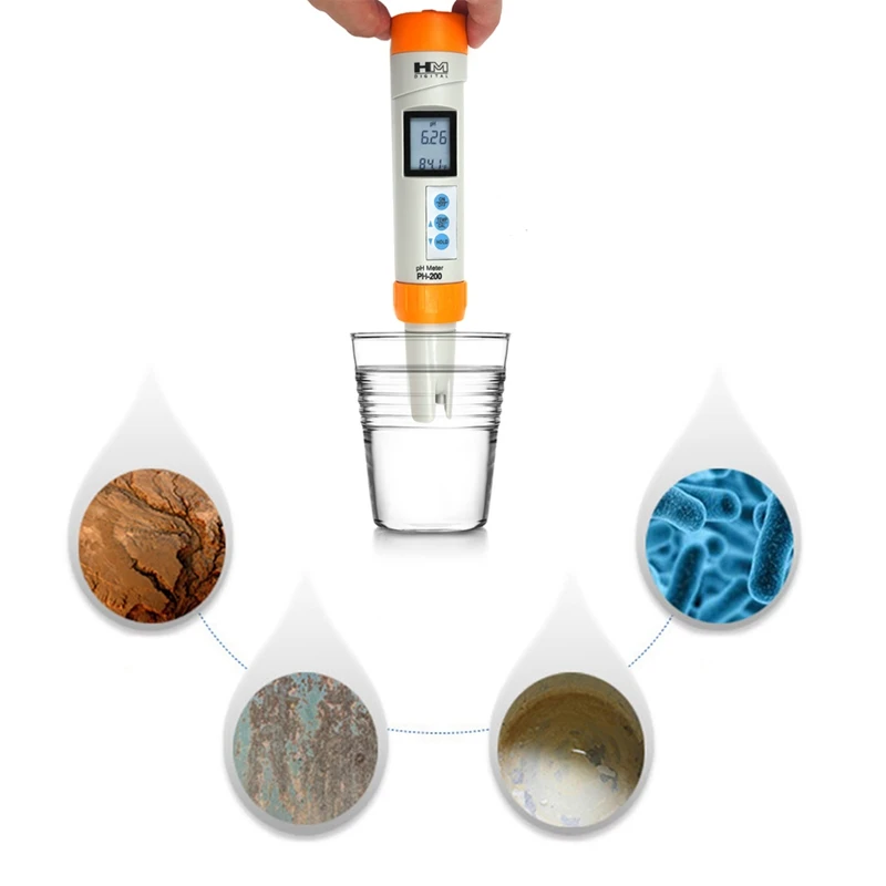 Medidor de acidez de PH, sonda de pluma, probador de calidad del agua, piezas para acuario, piscina, YY-400 4 en 1, PH/ORP/H2/temperatura