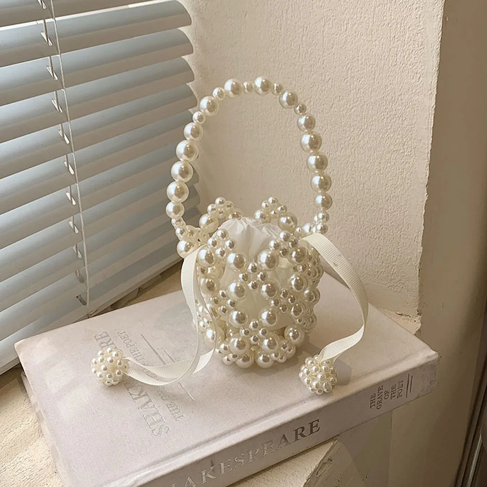 Sac à main de fête élégant avec poignée en perles, mini sac messager, perles à la main décontractées, cadeau de vacances mignon, shopping, mode