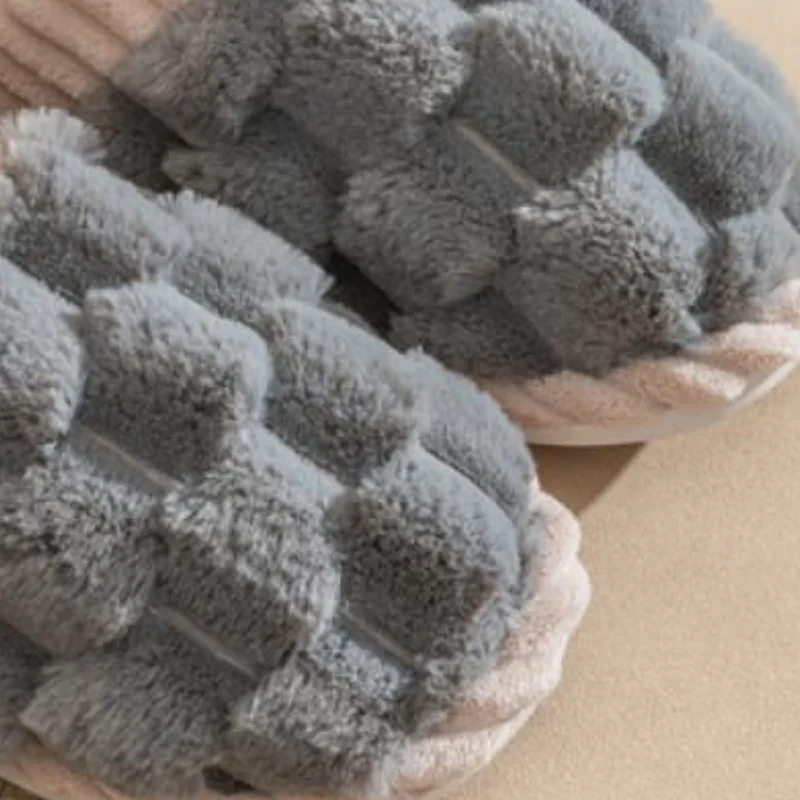 

Новинка 2026, осенне-зимние домашние нескользящие плюшевые хлопковые тапочки с толстой подошвой, повседневная модная домашняя верхняя одежда, хлопковые тапочки